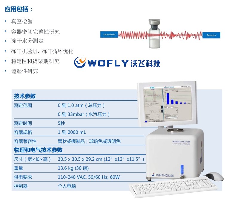 WITT威特FMS-1400水汽/真空度测试仪系统技术参数